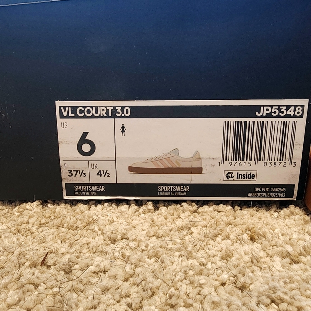 NEW Women's Adidas VL Court 3.0 Sneaker Size 6W/4.5Y - Picture 10 of 10